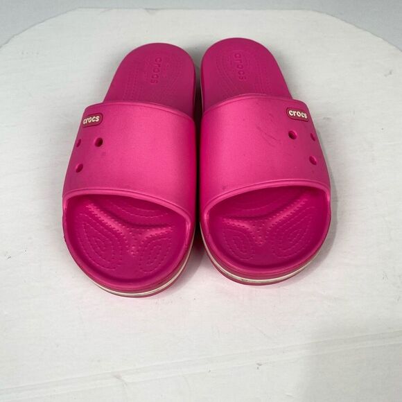 ICONIC CROCS COMFORT Sandals size Mens 8 Womens 10  Electric Pink - Picture 6 of 12